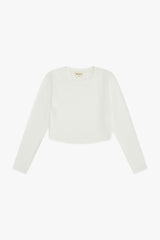 Tenly Rayon Rib Curved Hem L/S Top