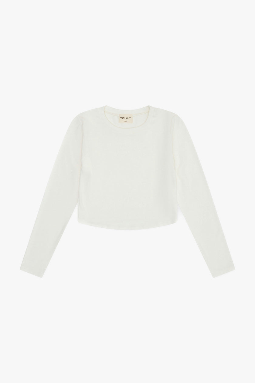 Tenly Rayon Rib Curved Hem L/S Top