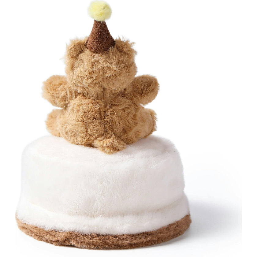 McHugs Birthday Wishes Bear Cake 7" — Soft Weighted Cuddle Stuffed Animal