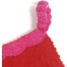 Holly Berry Red Hand Felted Wool Christmas Stocking