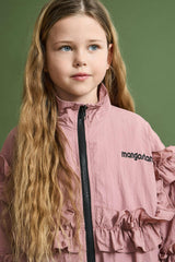 RUFFLES NYLON JACKET PINK