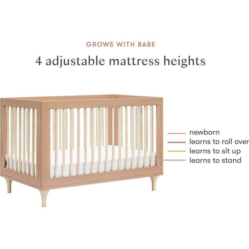 Lolly 3-in-1 Convertible Crib w/ Toddler Bed Conversion