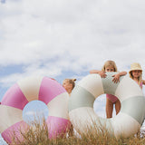 Tube Pool Ring: The Vacay Soft Olive Stripe