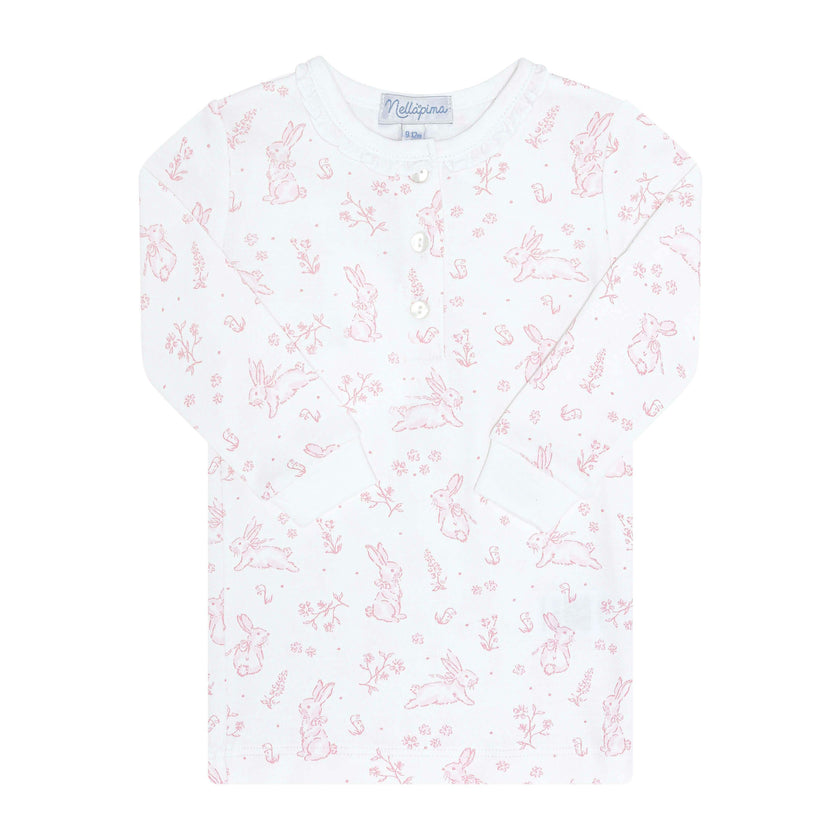 Pink Bunny Toile Pajama