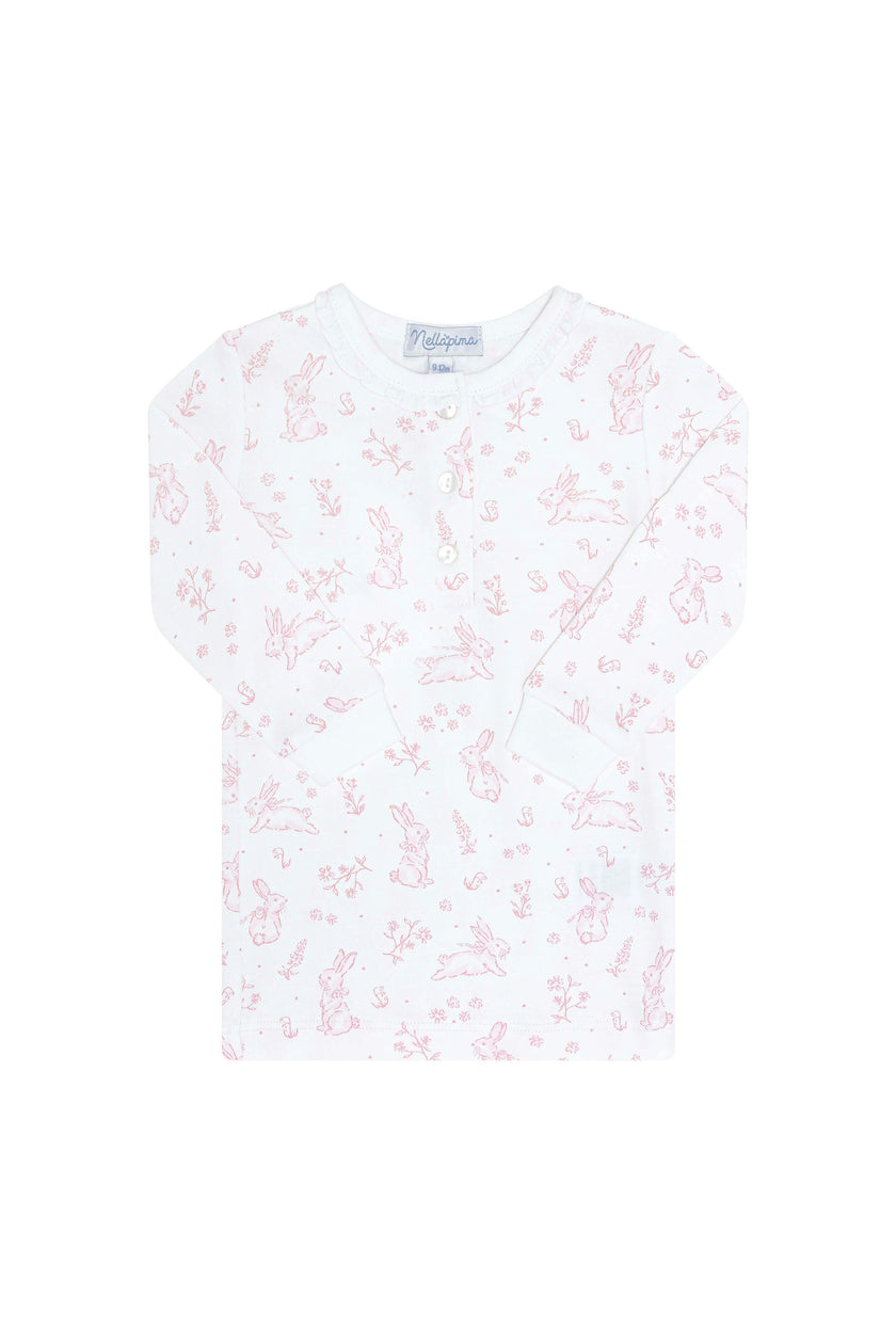 Pink Bunny Toile Pajama