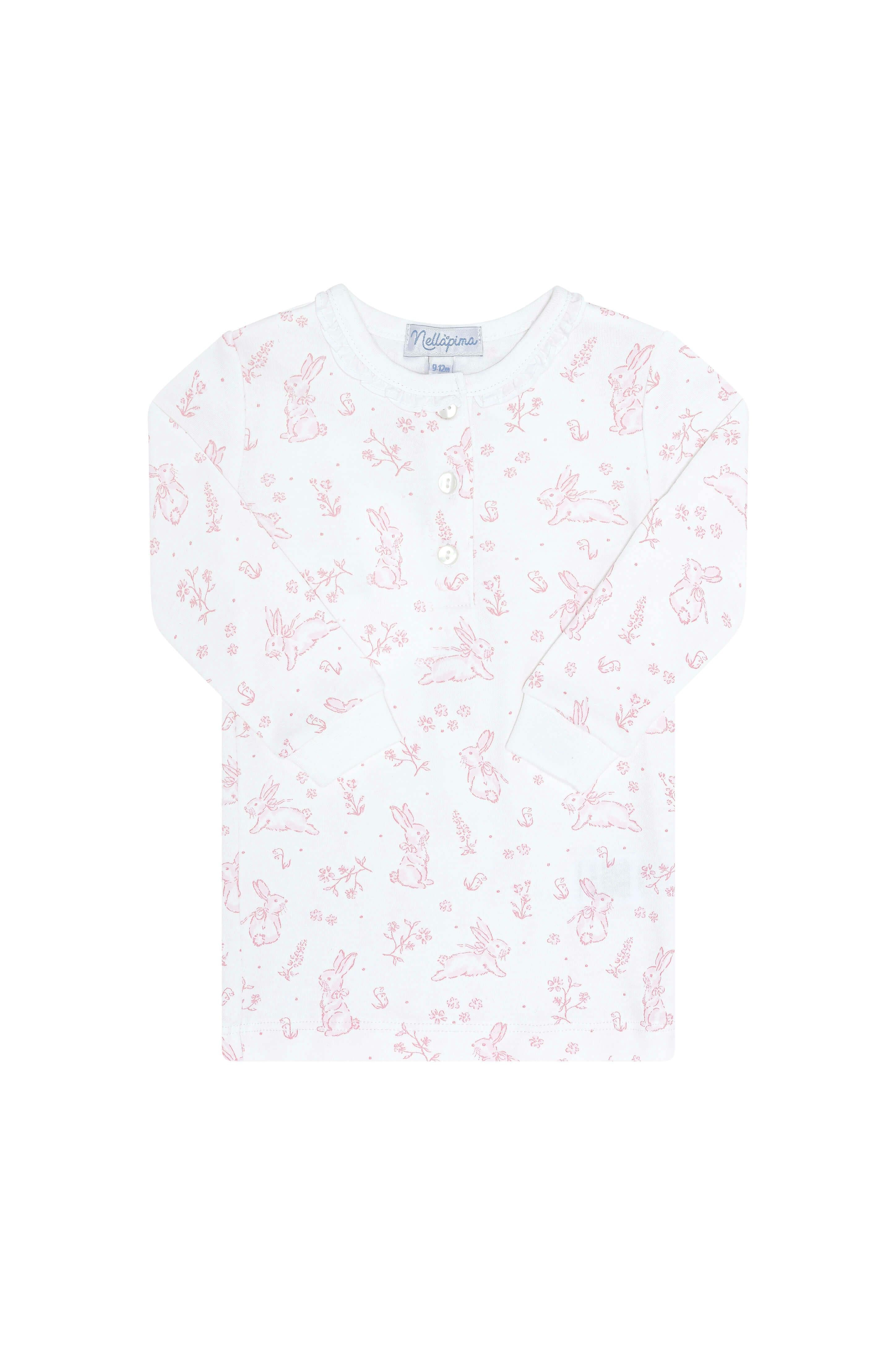 Pink Bunny Toile Pajama