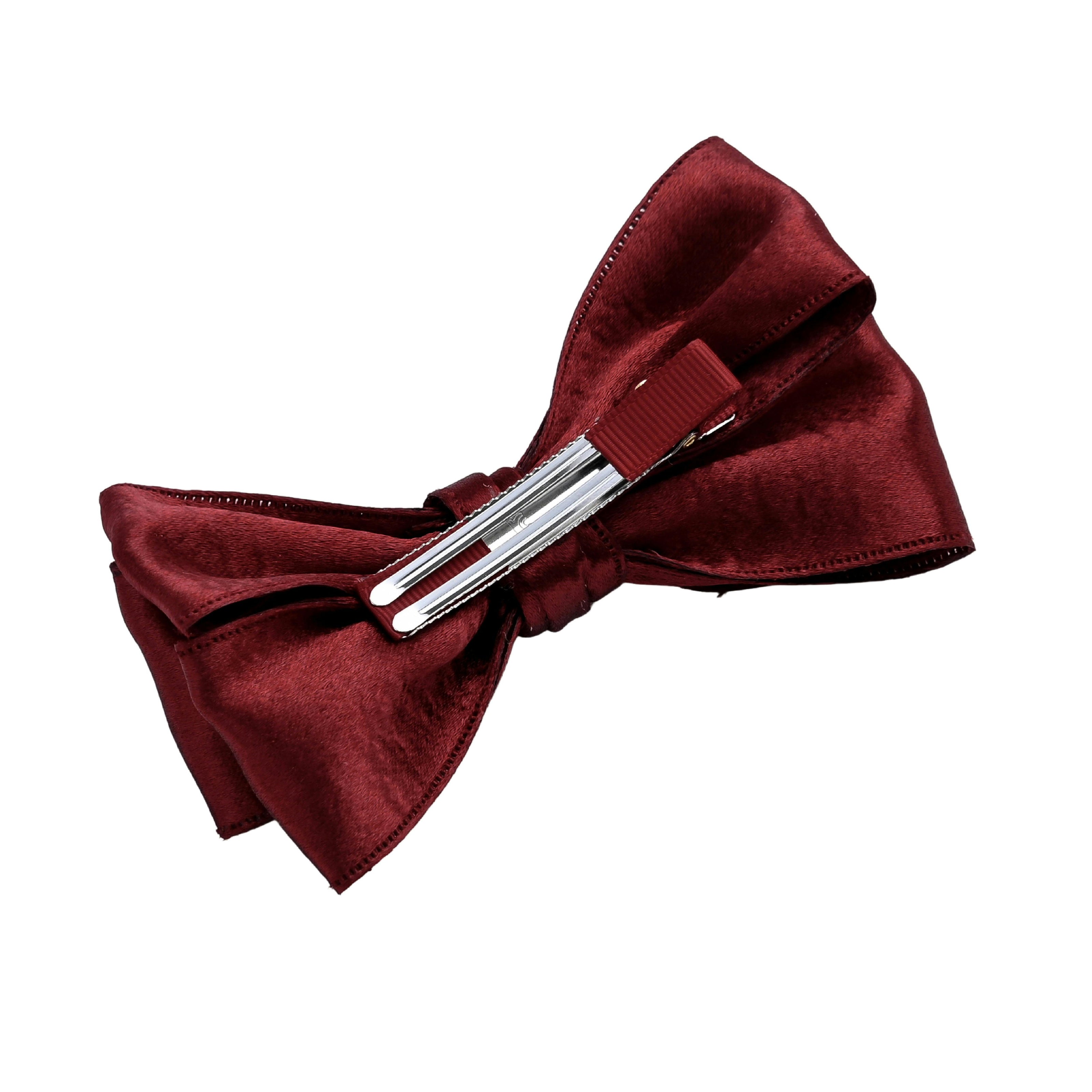 Multicolor Classic Satin Bow Hair Clip Set