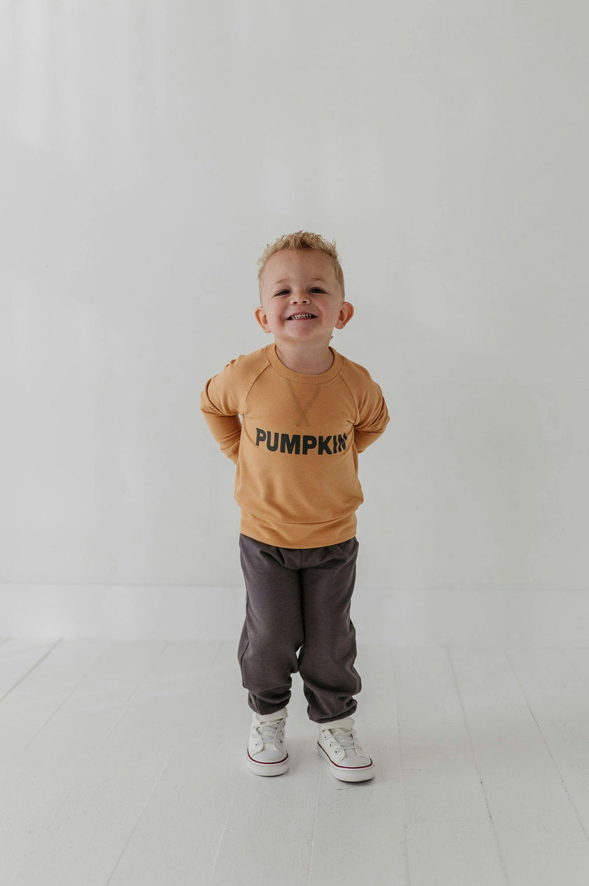 Boys Raglan Sweatshirt in Pumpkin