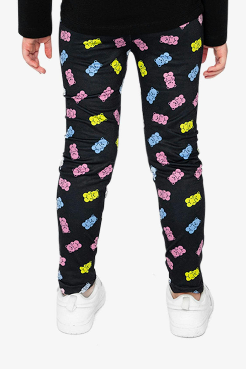 Printed Leggings Black Printed Gummy Bears