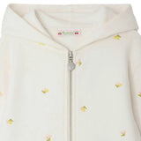 BONPOINT Talent Cherries Zip Hoodie - Ecru