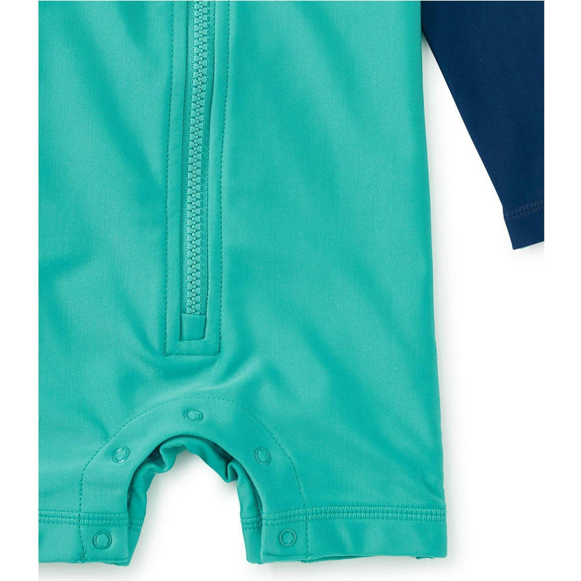 Rash Guard Baby Swimsuit, Blue