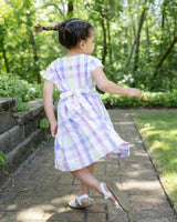 Pastel Plaid Dress With Flowers