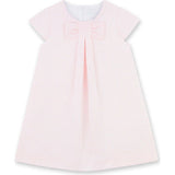 Pique Dress With Pleat And Bow