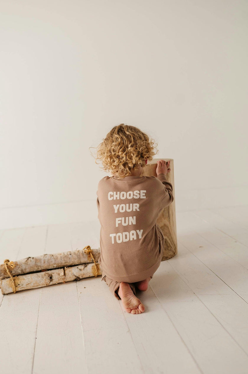 Boys Boxy Sweatshirt in Choose Your Fun Today