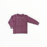 Boys Peter Pan Shirt in Holiday Plaid