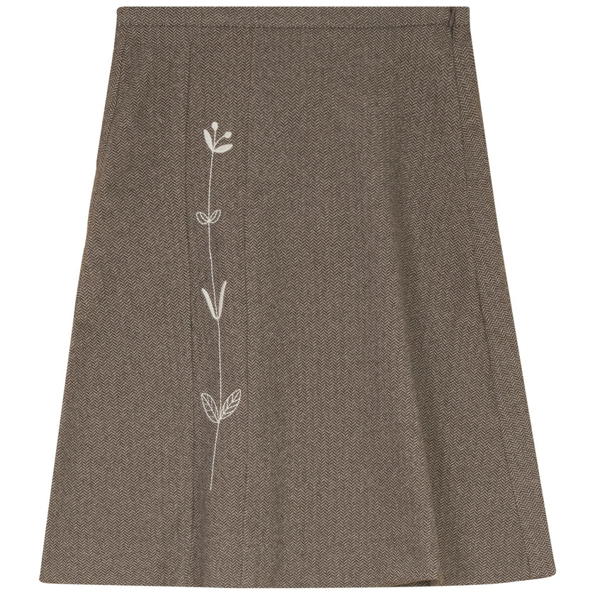 Embroidered Woven Skirt