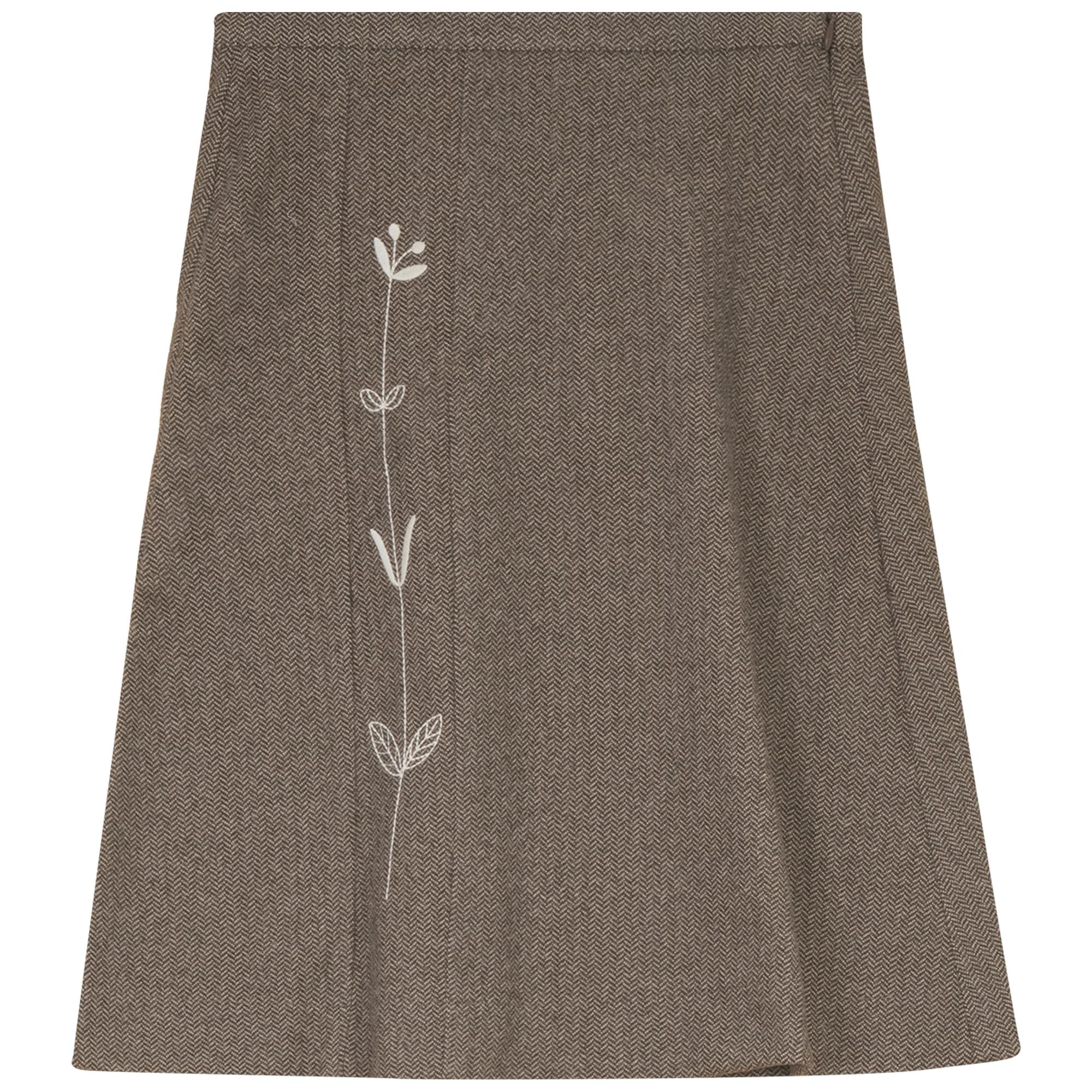 Embroidered Woven Skirt