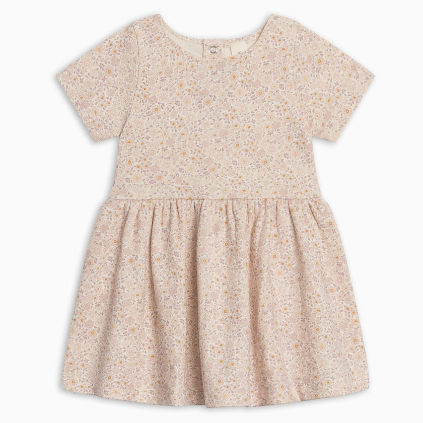 Stella Short Sleeve Swing Dress - Primrose / Fog + Shell