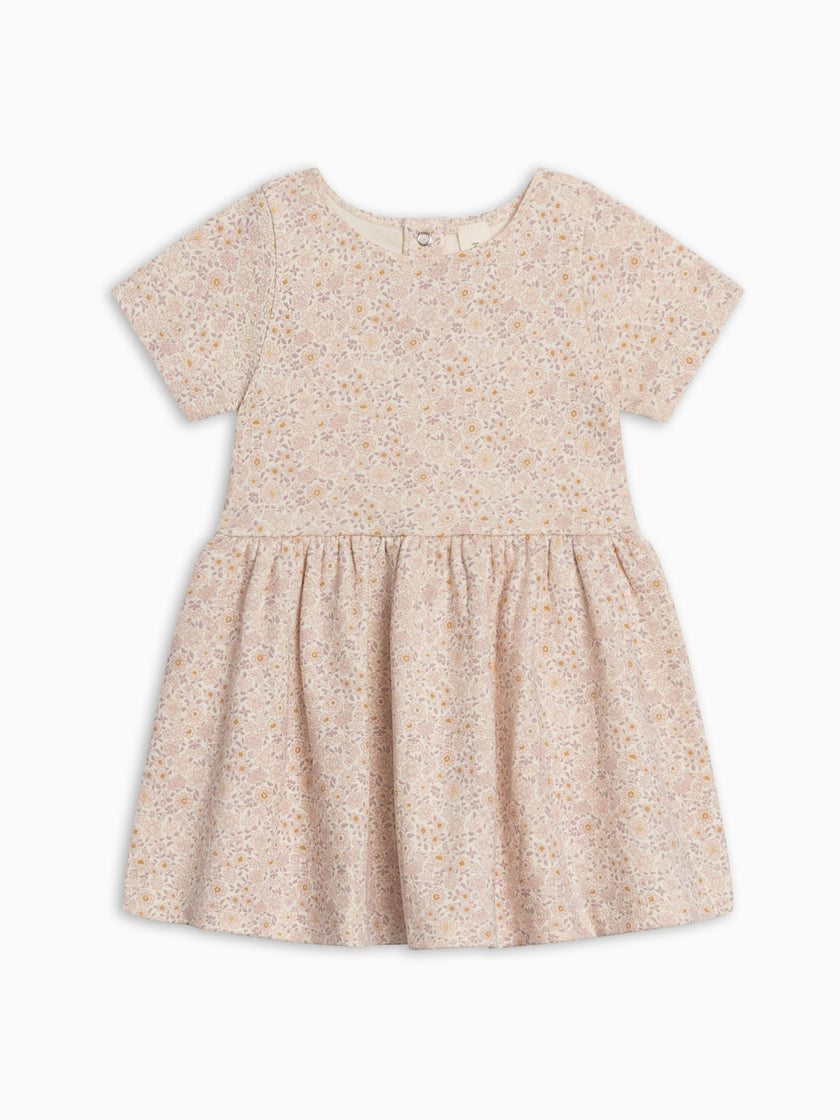 Stella Short Sleeve Swing Dress - Primrose / Fog + Shell