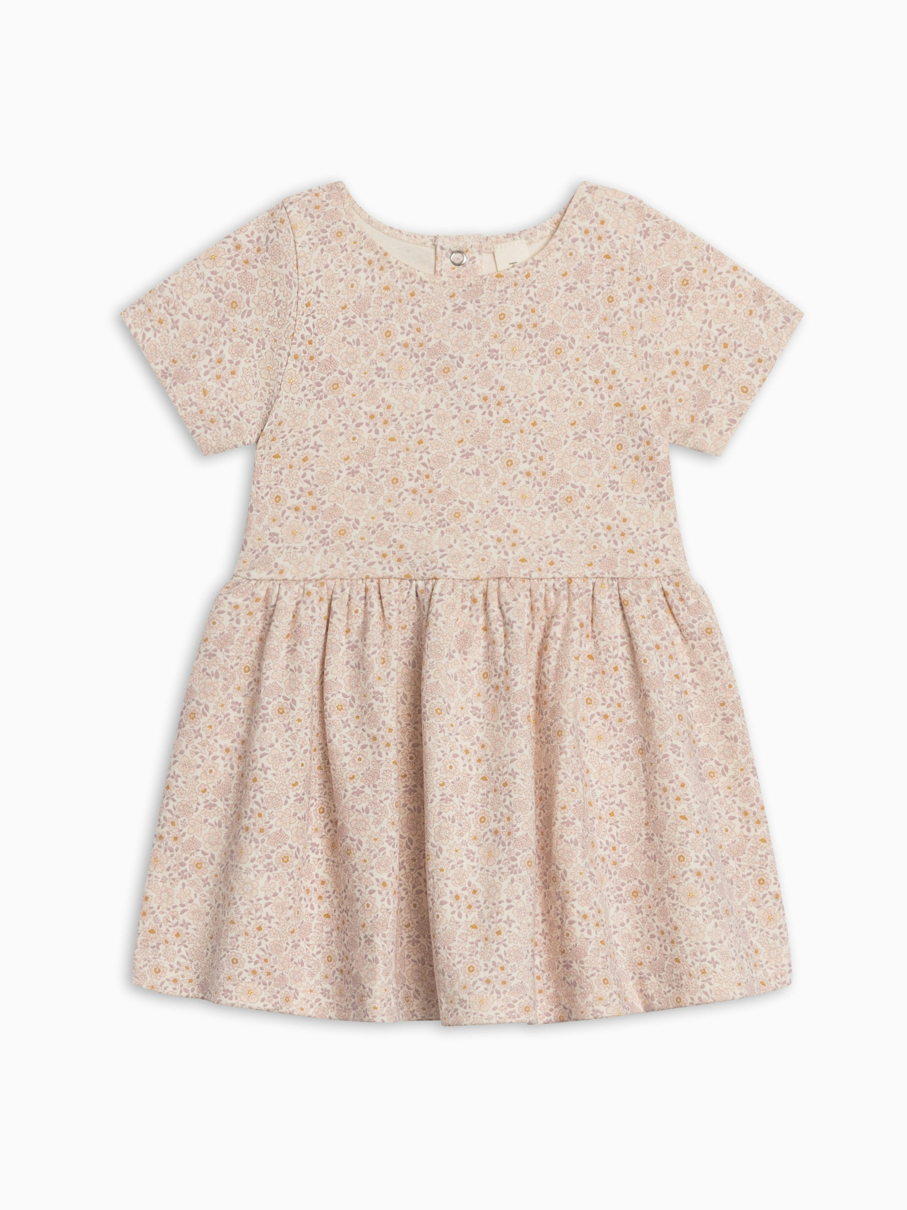 Stella Short Sleeve Swing Dress - Primrose / Fog + Shell