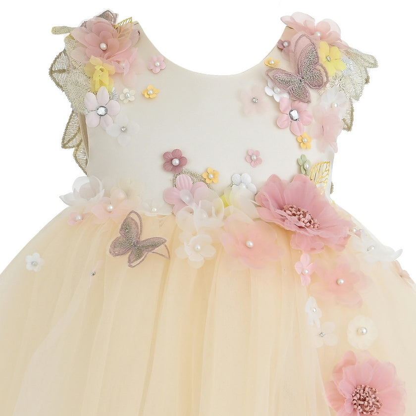 Cream Rosslyn Tulle Bow Dress