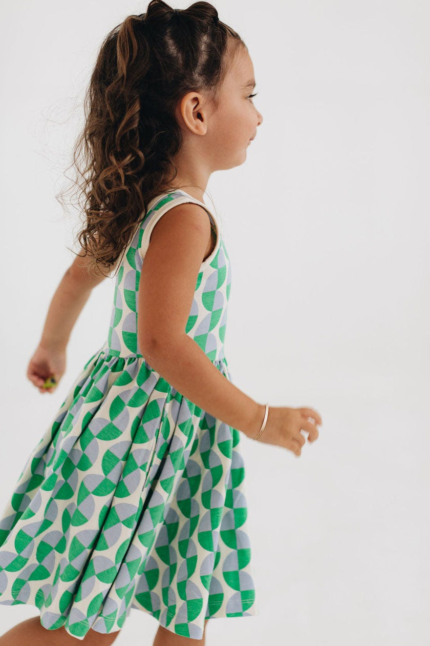 Sleeveless Twirl Dress in Retro Twirl