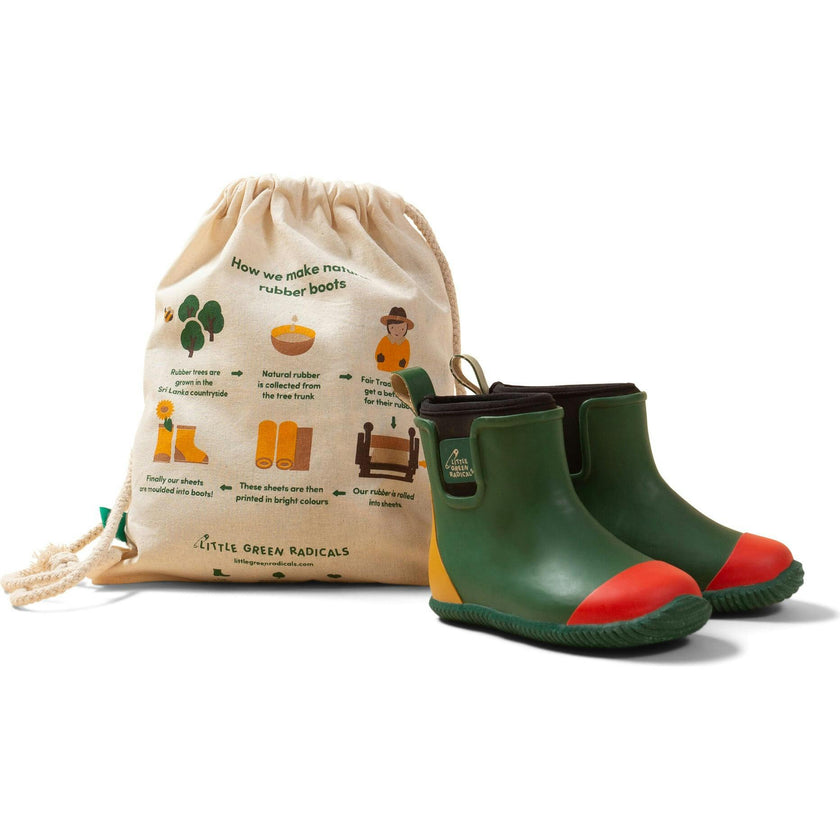 Wellington Ankle Length Round Toes Waterproof Boots, Multi