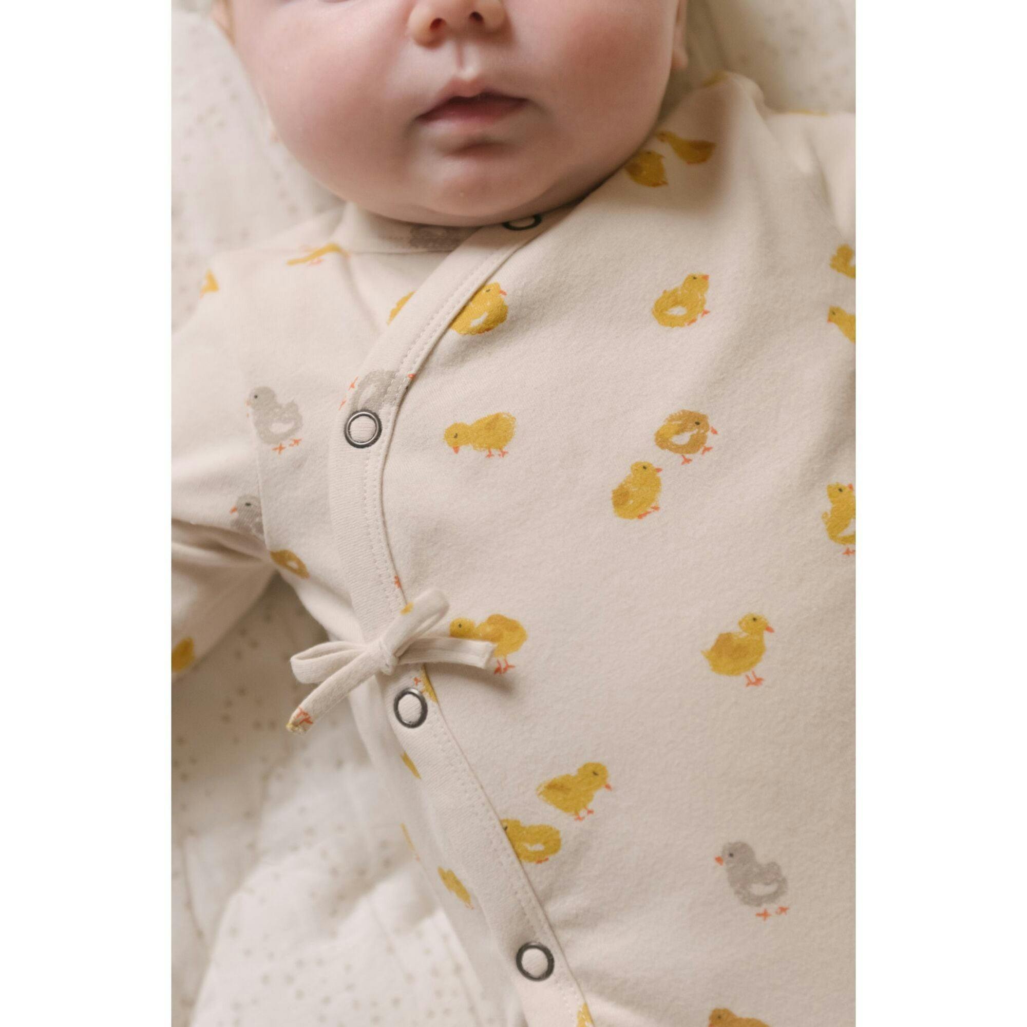 The Littles Long Sleeve Kimono One-Piece, Yellow
