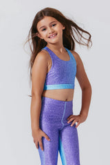 Girls Hi-Shine Scoop Neck Racer Back Sports Bra