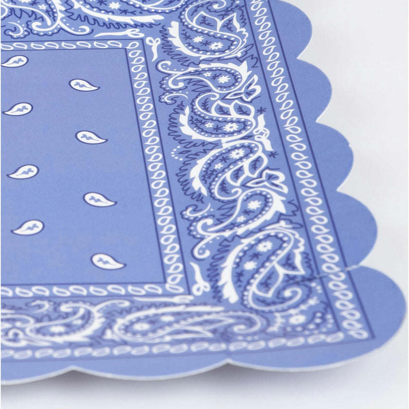 Western Bandana Square Plates