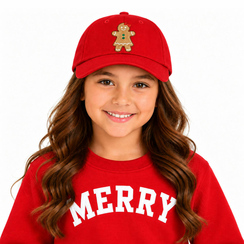 Gingerbread Bow Baseball Hat
