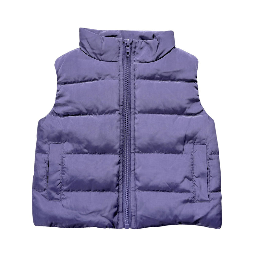 Girls Puffer Vest in Royal Purple