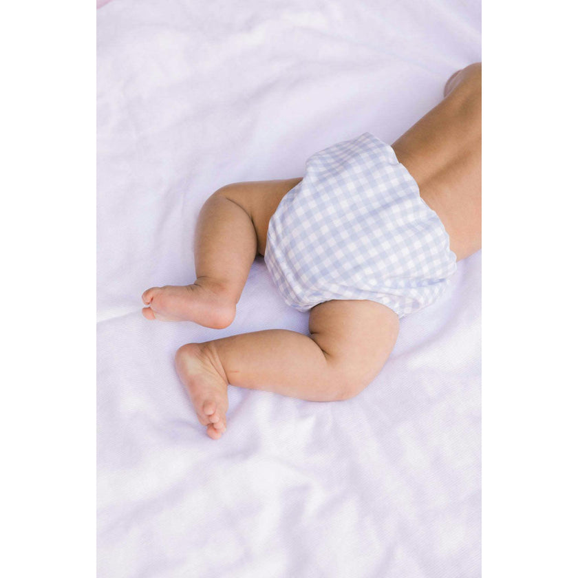Oasis Blue Gingham Diaper Bloomer Cover