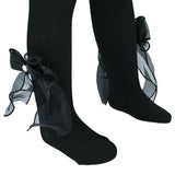 Heart Pearl Ribbon Tights