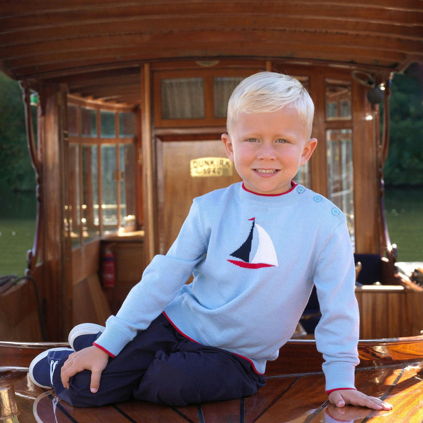 Sailboat Intarsia Sweater