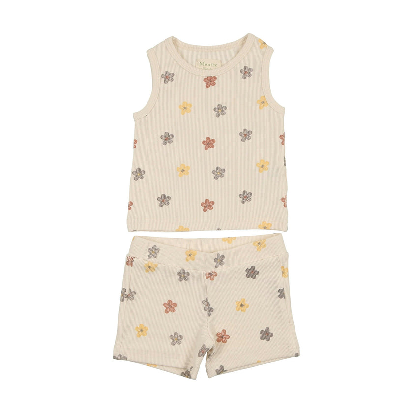 Floral Ribbed 2Pc Set