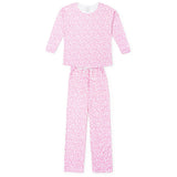 Audrey Women's Longsleeve Top Pant Set - Confetti Hearts Pink