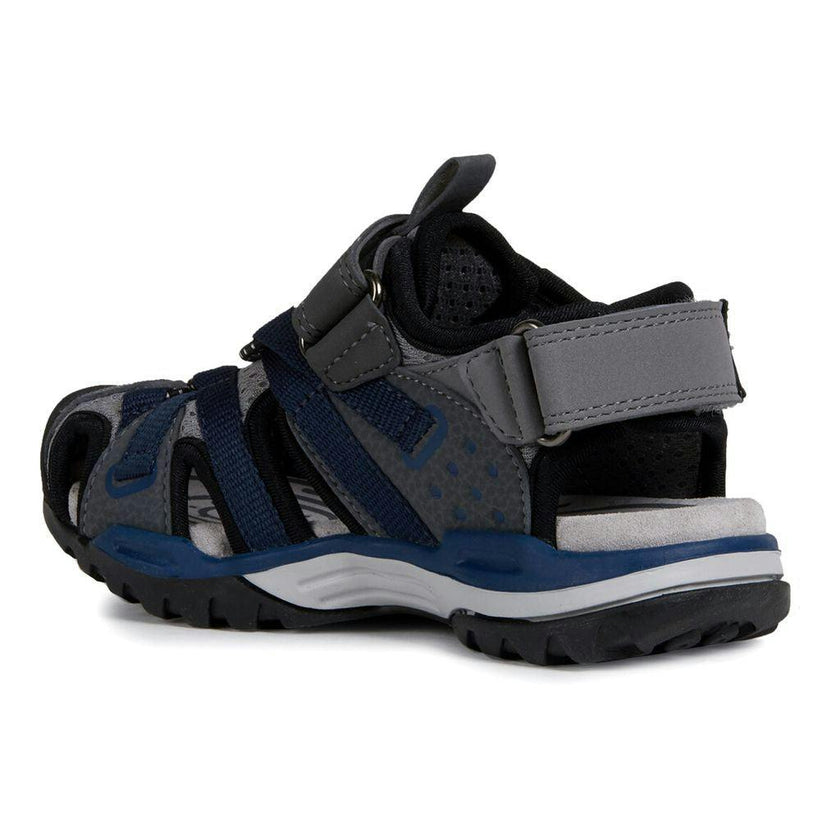 Gray & Navy Sandals