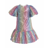 Rainbow Aurenna Sequin Flared Dress