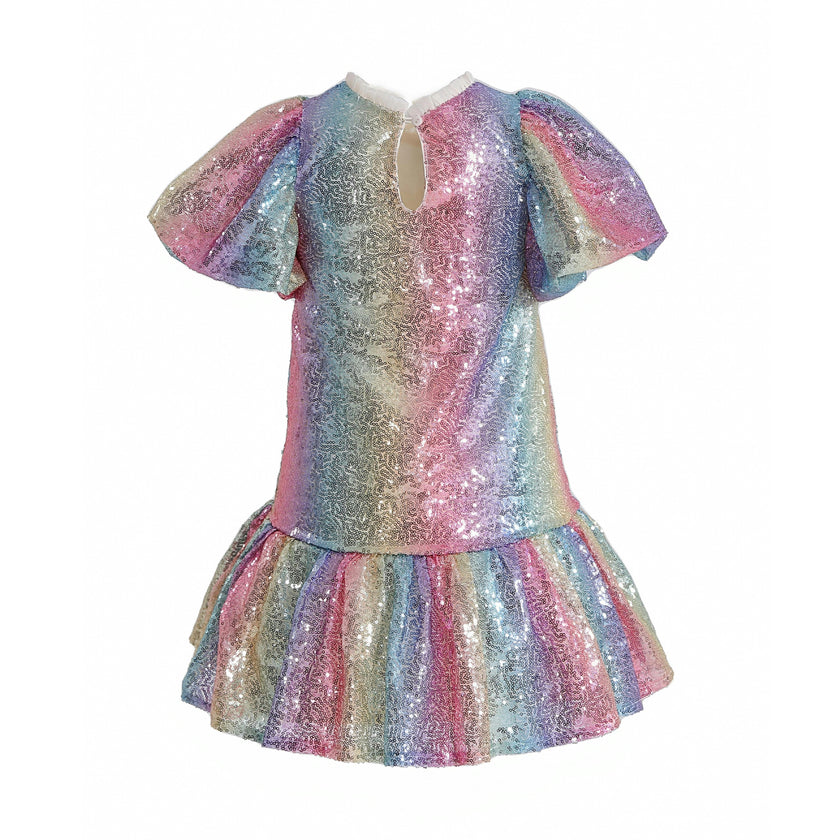 Rainbow Aurenna Sequin Flared Dress