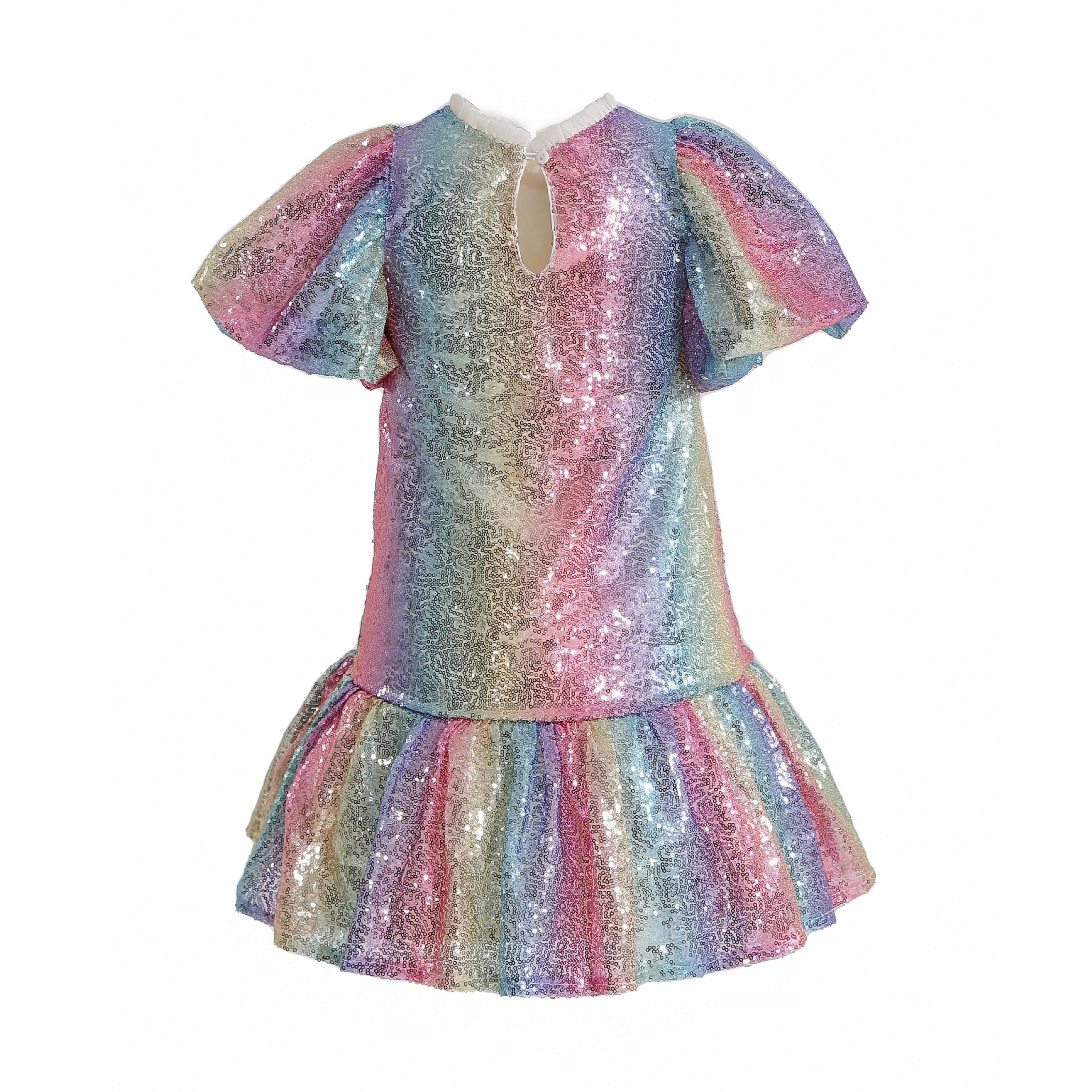 Rainbow Aurenna Sequin Flared Dress