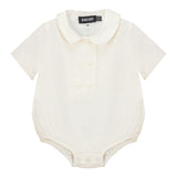 Woven Buttoned Romper Off White