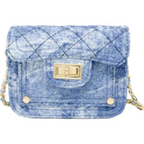 Tie-Dye Quilted Denim Handbag