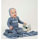 Gingham Train Footie