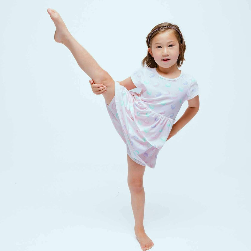 Round Neck 2-Layered Dress With Matching Shorts
