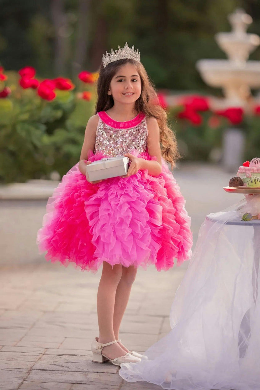 Princess Rosabelle Ruffle Dress - Girls Party Dress