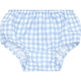 Oasis Blue Gingham Diaper Bloomer Cover