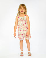 Tank Top With Smocking And Shorts Set In Muslin