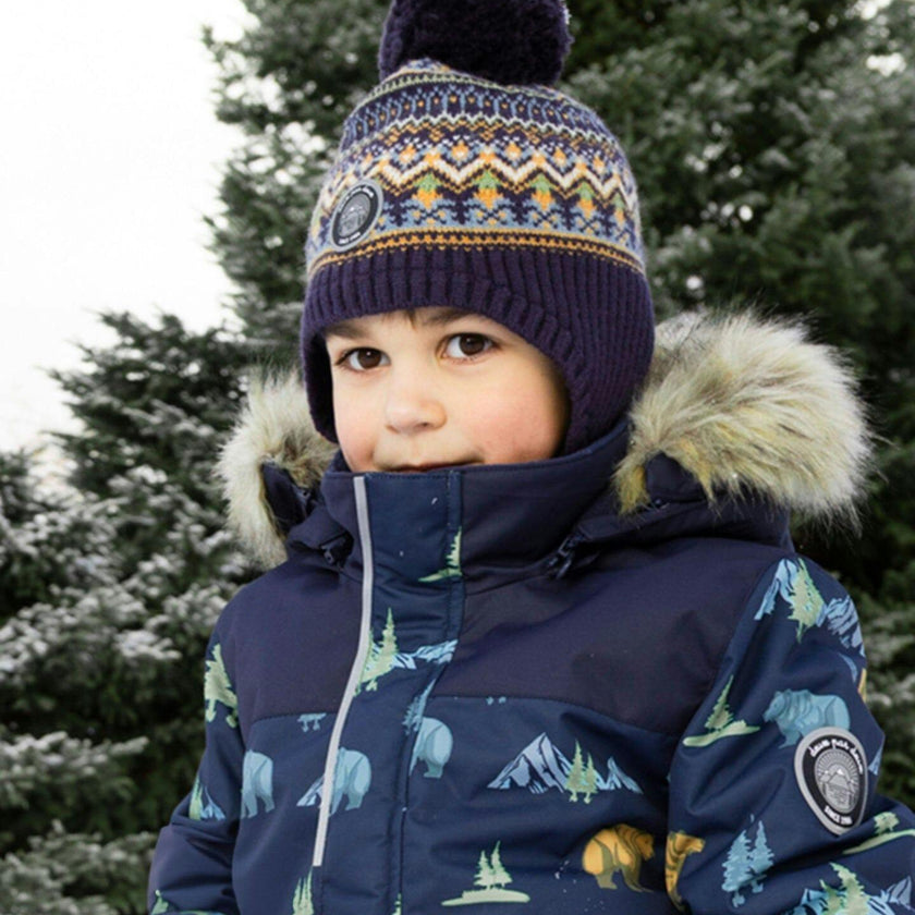 Lined Peruvian Knit Hat with Pompom