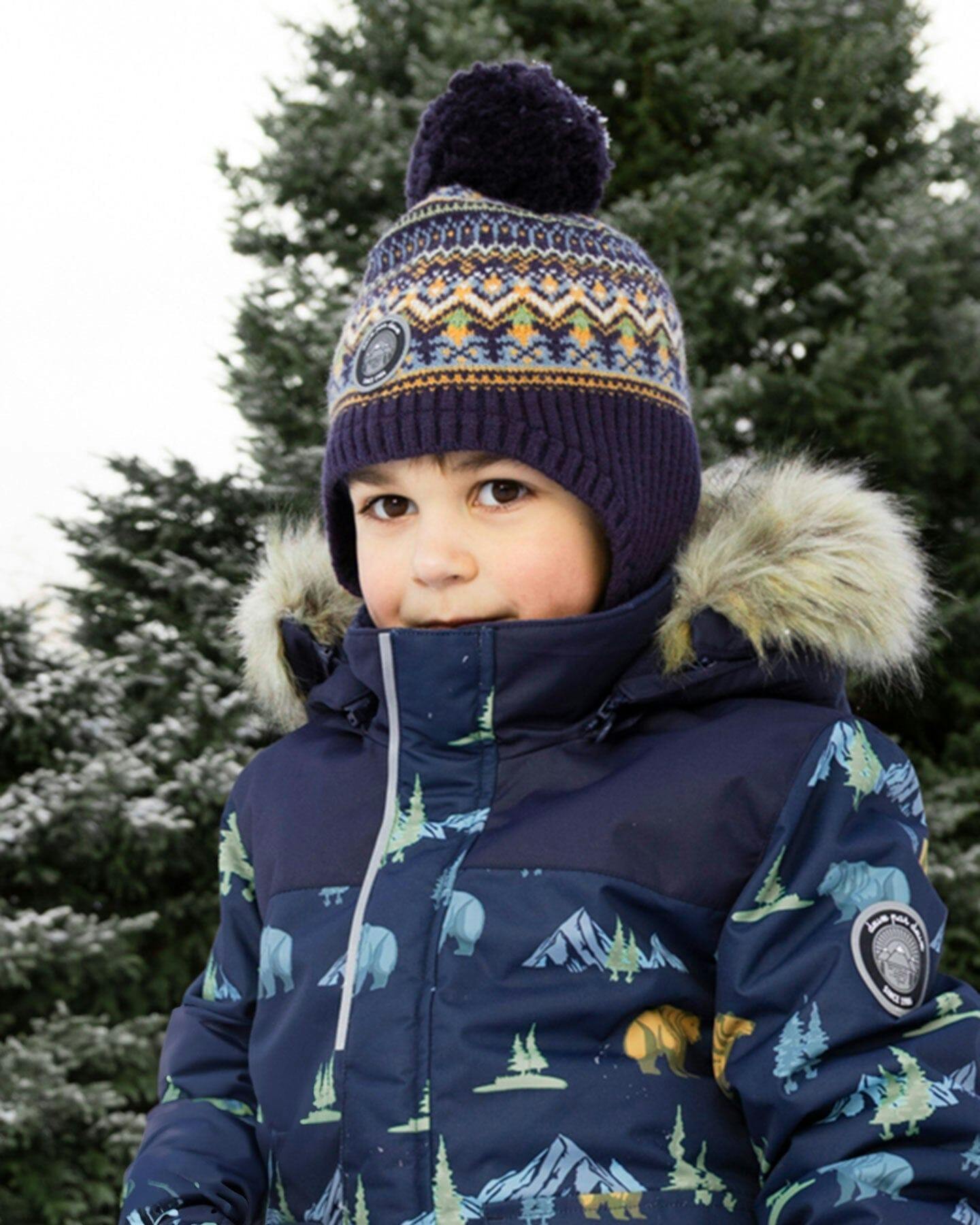 Lined Peruvian Knit Hat with Pompom